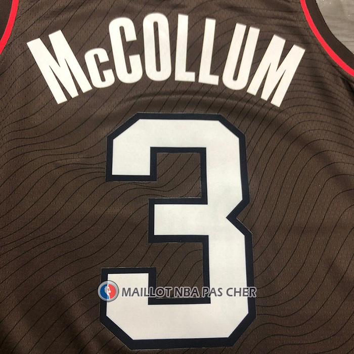 Maillot Portland Trail Blazers Cj Mccollum NO 3 Ville 2020-21 Marron